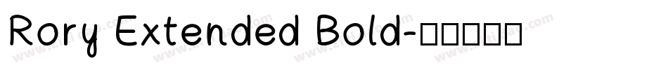 Rory Extended Bold字体转换